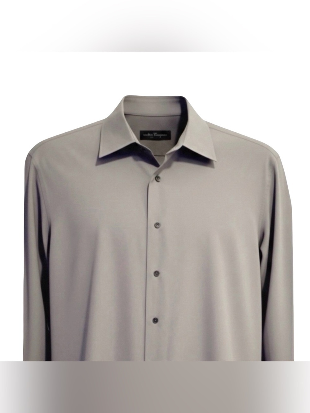 Salvatore Ferragamo Men's Classic Gray Dress Shirt. XXL - Picture 5 of 9